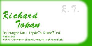 richard topan business card